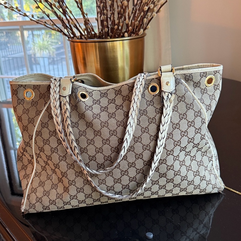 New Price! Gucci “Peggy” Iconic Monogram Large Tote - Picture 2 of 14